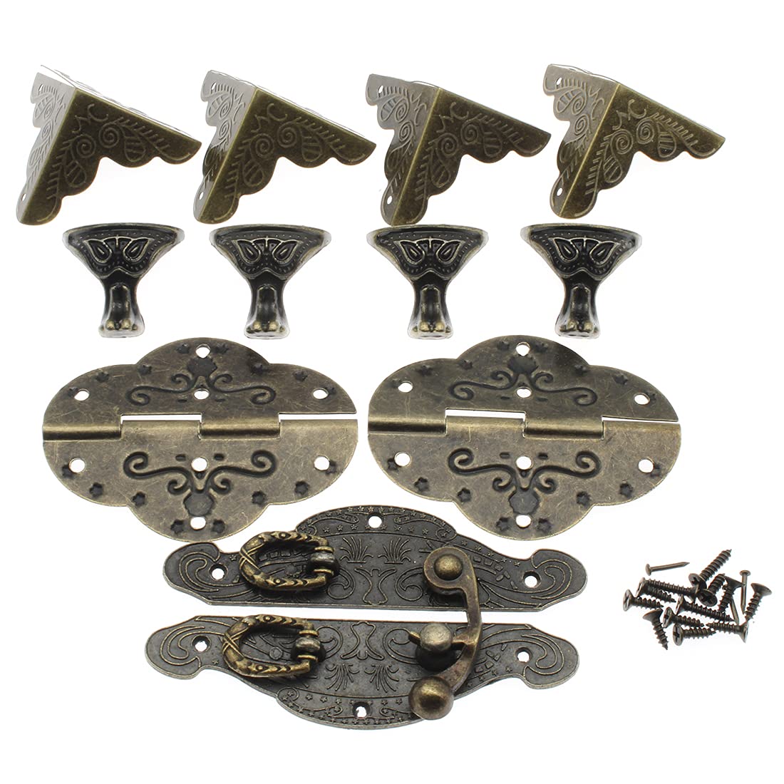 HAJXZH Jewelry Box Hardware Kit Antique Buckle Latch Vintage
